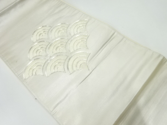 アンティーク　青海波模様刺繍袋帯（材料）